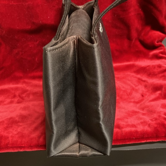 Kate Spade 2002 black VTG handbag with double handles 8” x 5” 2.5” - Picture 3 of 7